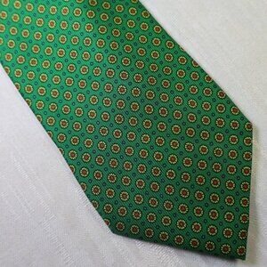 E.MARINELLA NAPOLI Silk Tie CRAVATTA Necktie ITALY CLASSIC SELF TIPPED Green